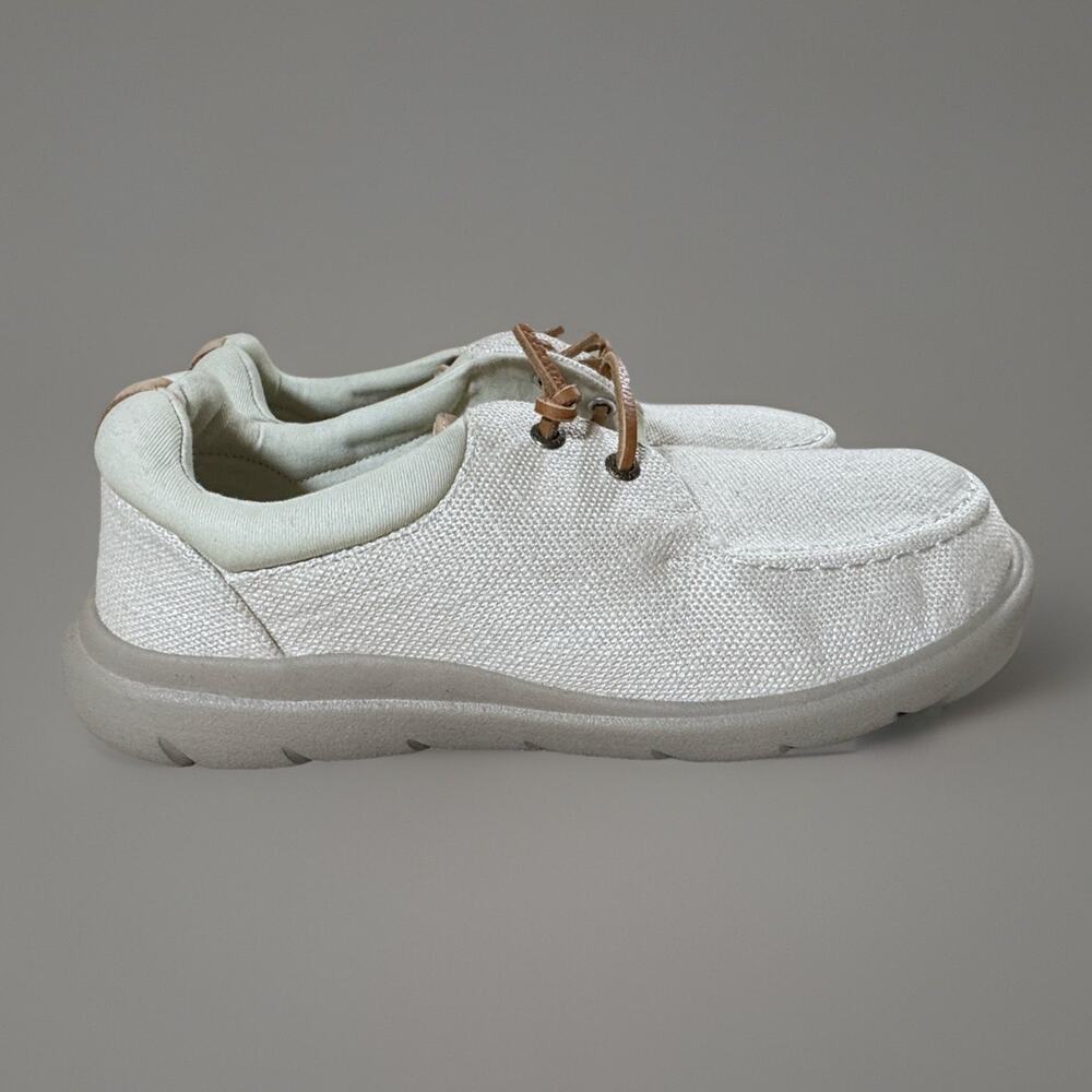 Sperry Top-Sider Mens Cream Lightweight Slip-On Boat Shoe Size 8.5M